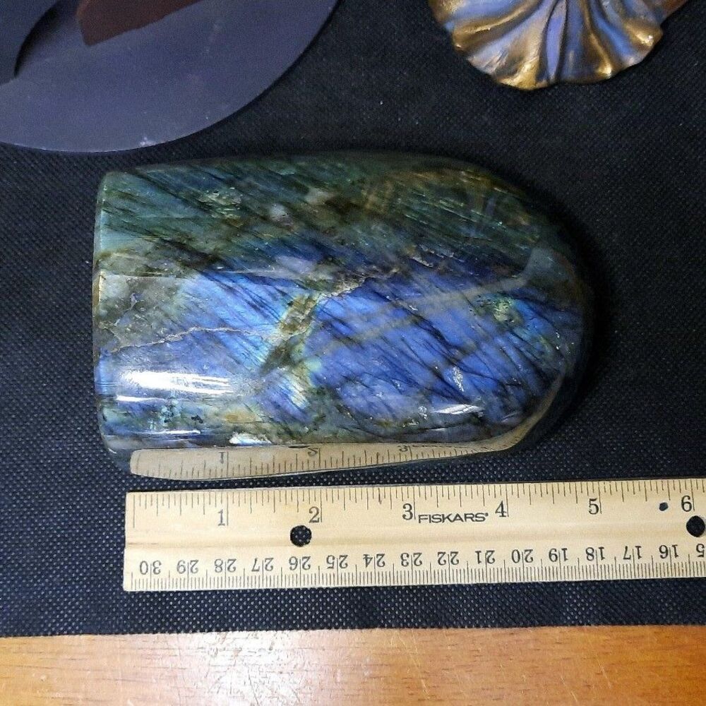 Rainbow Flash Labradorite Quartz Crystal Freeform - Picture 8 of 8